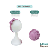 Baby Neutral Jersey Wrap With Hairband SR091 | NB | Lavender